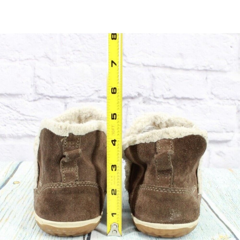 LL Bean Brown Suede Fleece Lined Mountain Slipper Moccasin  Boot Sz 7 M - Picture 6 of 9